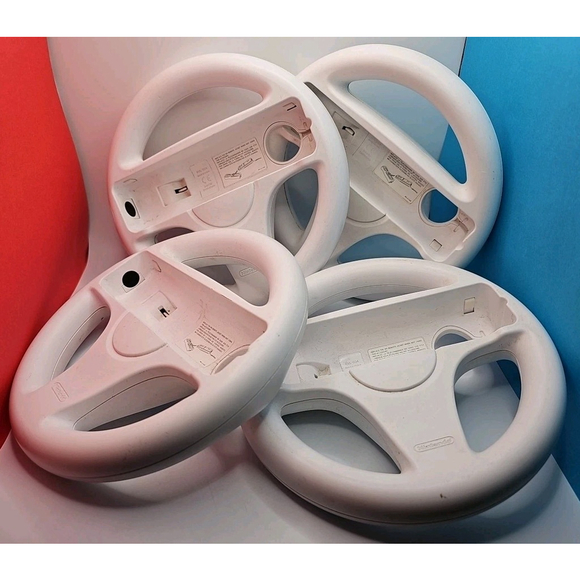 4Pcs OEM Racing Steering Wheel Nintendo Wii Controller RVL-024 MarioKart Genuine - Picture 4 of 7